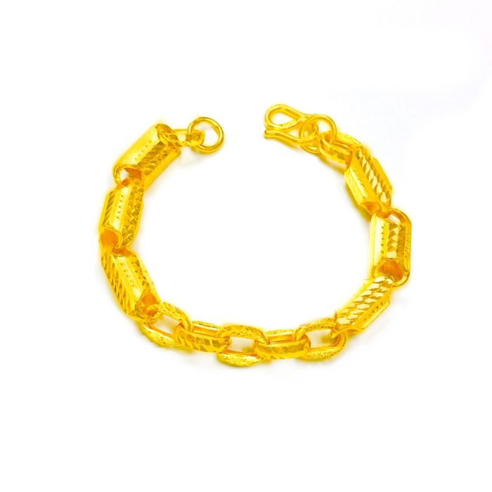 24K Gold Link Bracelet For Women (SJ_3111) – Shining Jewel