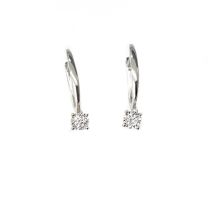 18K白金鑽石耳環