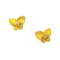 24K Gold Earrings (5G Gold Diamond )