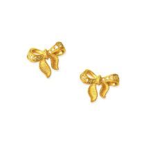 24K Gold Earrings (5G Gold Diamond )