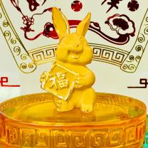 24K千足金兔擺件