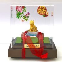 24K千足金龍擺件