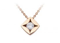 18K玫瑰金鑽石吊墜