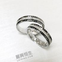 18K W Diamond Couple Ring