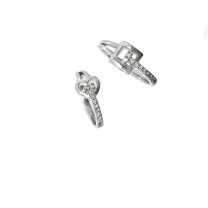 18K白金鑽石對裝戒指