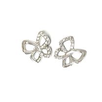 18K白金鑽石耳環