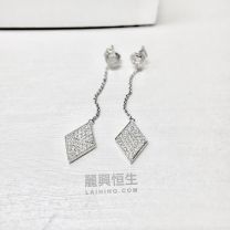 18K白金鑽石耳環