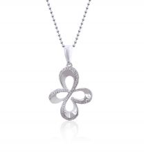 18K白金鑽石吊墜