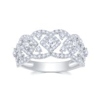 18K白金鑽石戒指