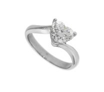 18K白金GIA鑽石戒指