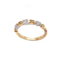 18K玫瑰金鑽石戒指