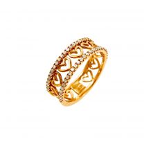 18K玫瑰金鑽石戒指