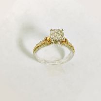 18K白金玫瑰金鑽石戒指