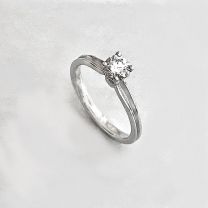 18K白金GIA鑽石戒指