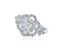 18K白金鑽石戒指