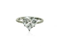 18K白金鑽石戒指