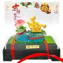 24K千足金龍擺件