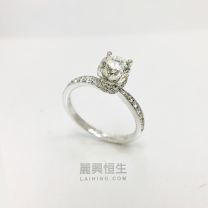 18K白金GIA鑽石戒指