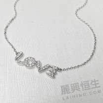 18K W Diamond Necklace