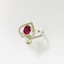 18KW Ruby Diamond Ring
