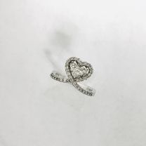 18K白金鑽石戒指