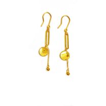 24K千足金耳环 （5G金）