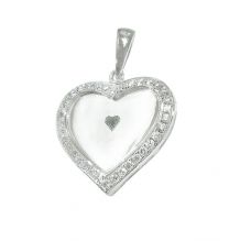 18K白金鑽石吊墜