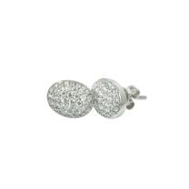 18K白金鑽石耳環