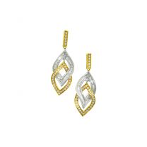 18K RW Diamond Earring