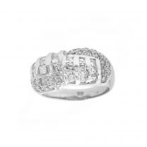 14K白金鑽石戒指