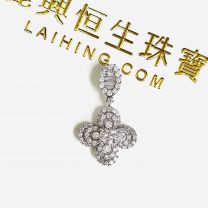 18K白金鑽石吊墜