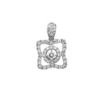 18K白金鑽石吊墜