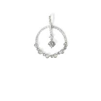 18K W Diamond Pendant