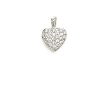 18K W Diamond Pendant