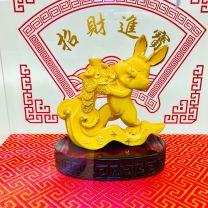 24K足金兔摆件