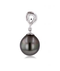 18K W Pearl Diamond Pendant