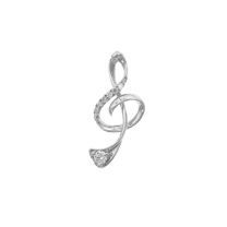 18K W Diamond Pendant