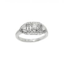 18K白金鑽石戒指