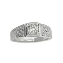 18K白金鑽石戒指