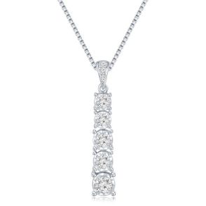 18K白金鑽石吊墜