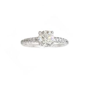 18K白金鑽石戒指