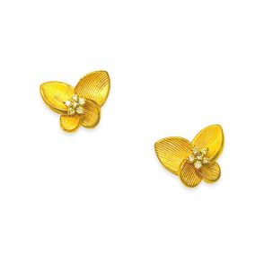 24K千足金鑽石套裝耳環 (5G金鑽）