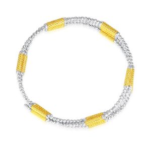 24K千足金&鉑金 蹦迪組合手镯 (5G 金 & 鉑金組合）