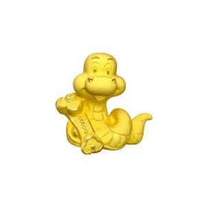24K千足金蛇年擺件